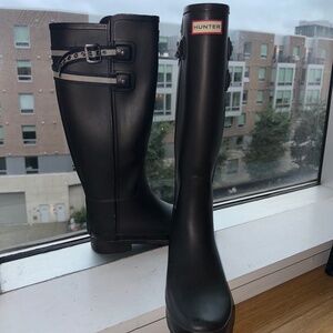 Tall Hunter Rain Boots with back strap